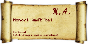 Monori Amábel névjegykártya