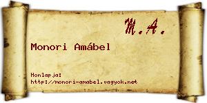 Monori Amábel névjegykártya